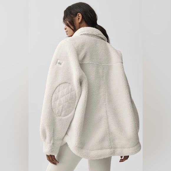 ALO Ivory Sherpa Edge Shacket | Size: Medium | Never Worn - Picture 2 of 16